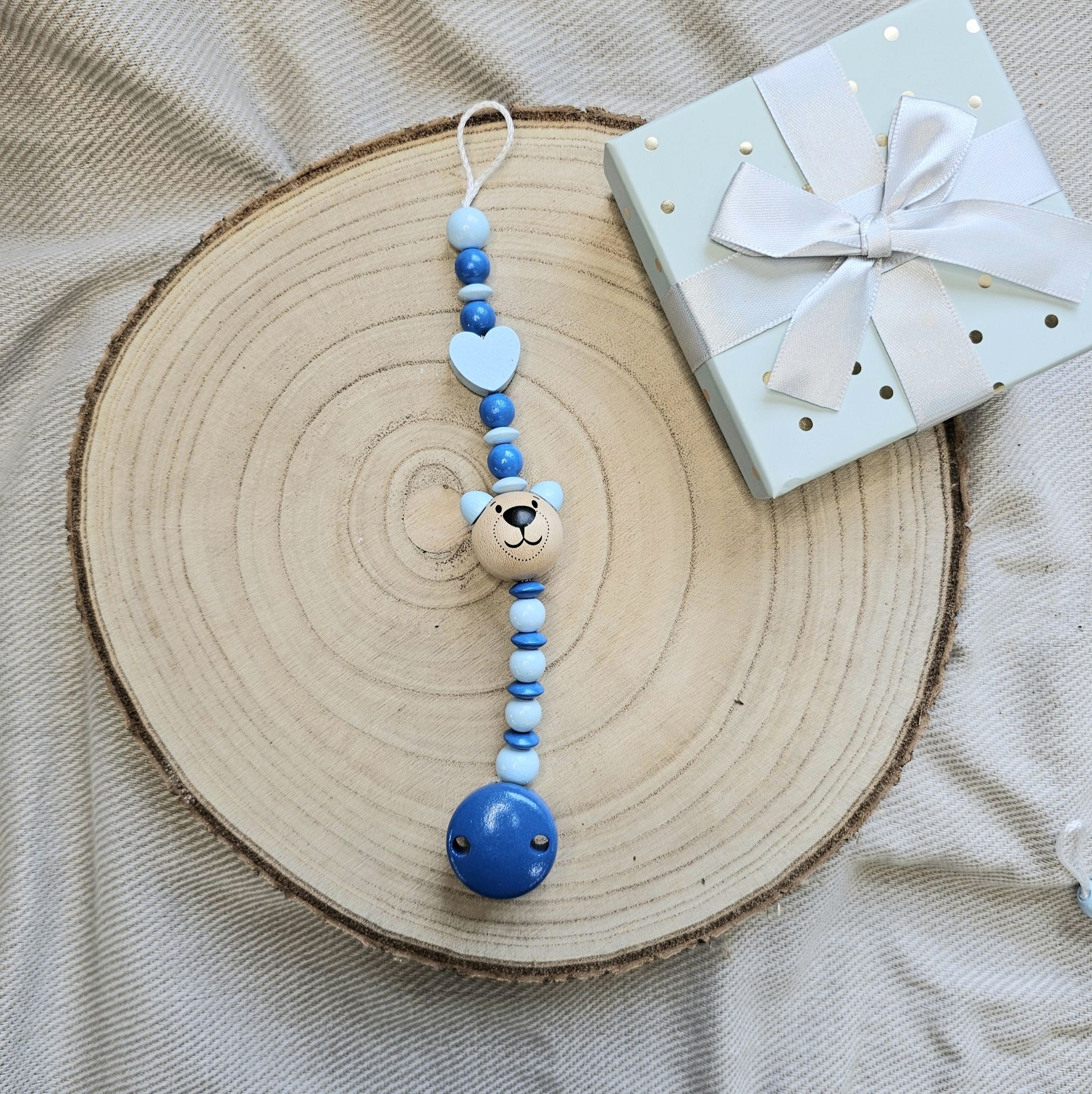 Pacifier chain craft kit blue IV